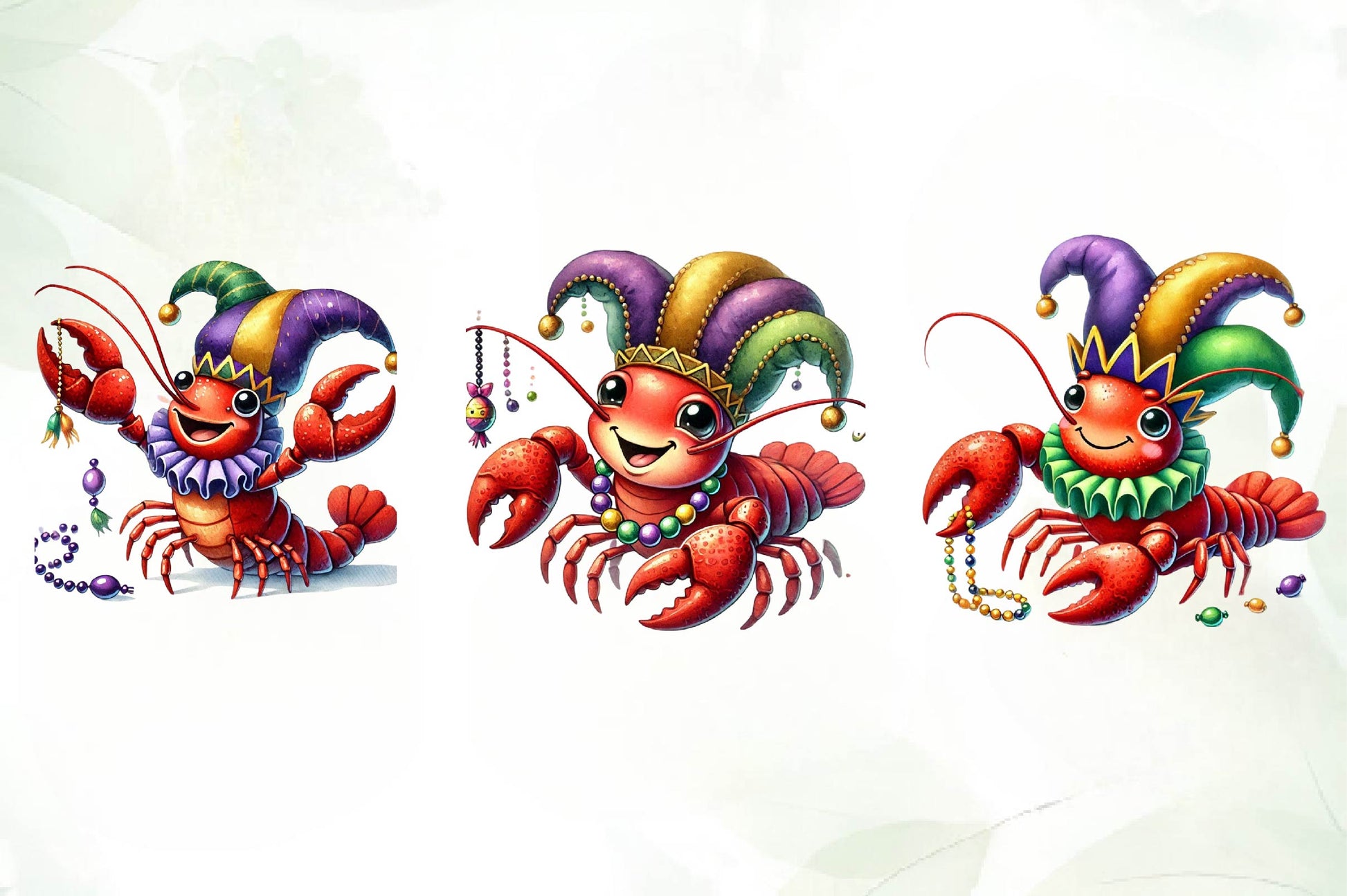 Mardi Gras Crawfish Clipart Bundle 1 - CraftNest - Digital Crafting and Art