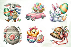 Vintage 1950 Easter Clipart Bundle - CraftNest - Digital Crafting and Art
