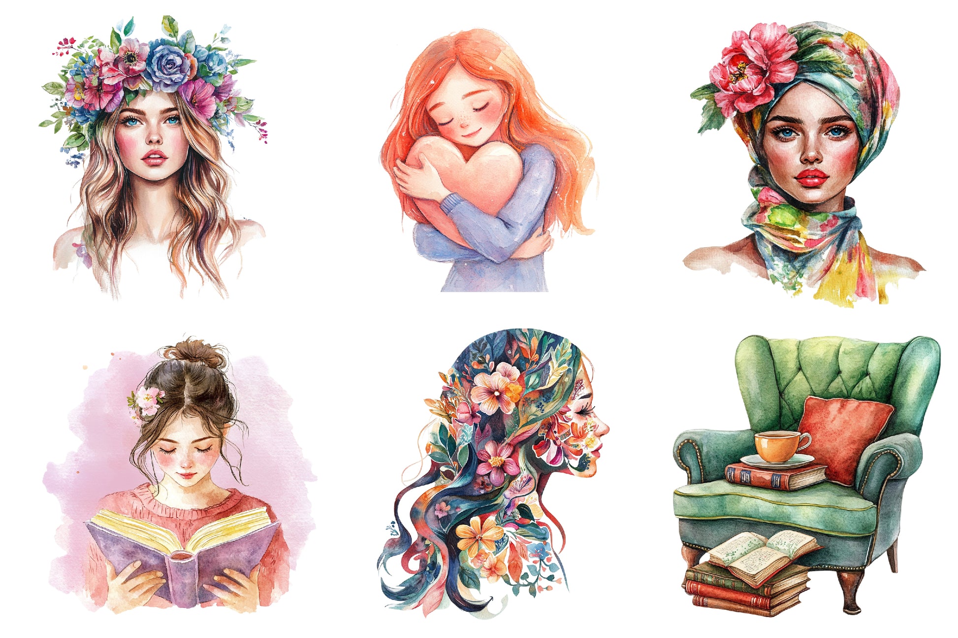 Cute Womens Month Clipart Bundle - CraftNest - Digital Crafting and Art