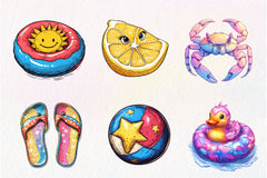 Abstracts Cute Summer Clipart Bundle - CraftNest - Digital Crafting and Art
