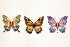 Gold Glitter Butterflies Clipart Bundle - CraftNest - Digital Crafting and Art