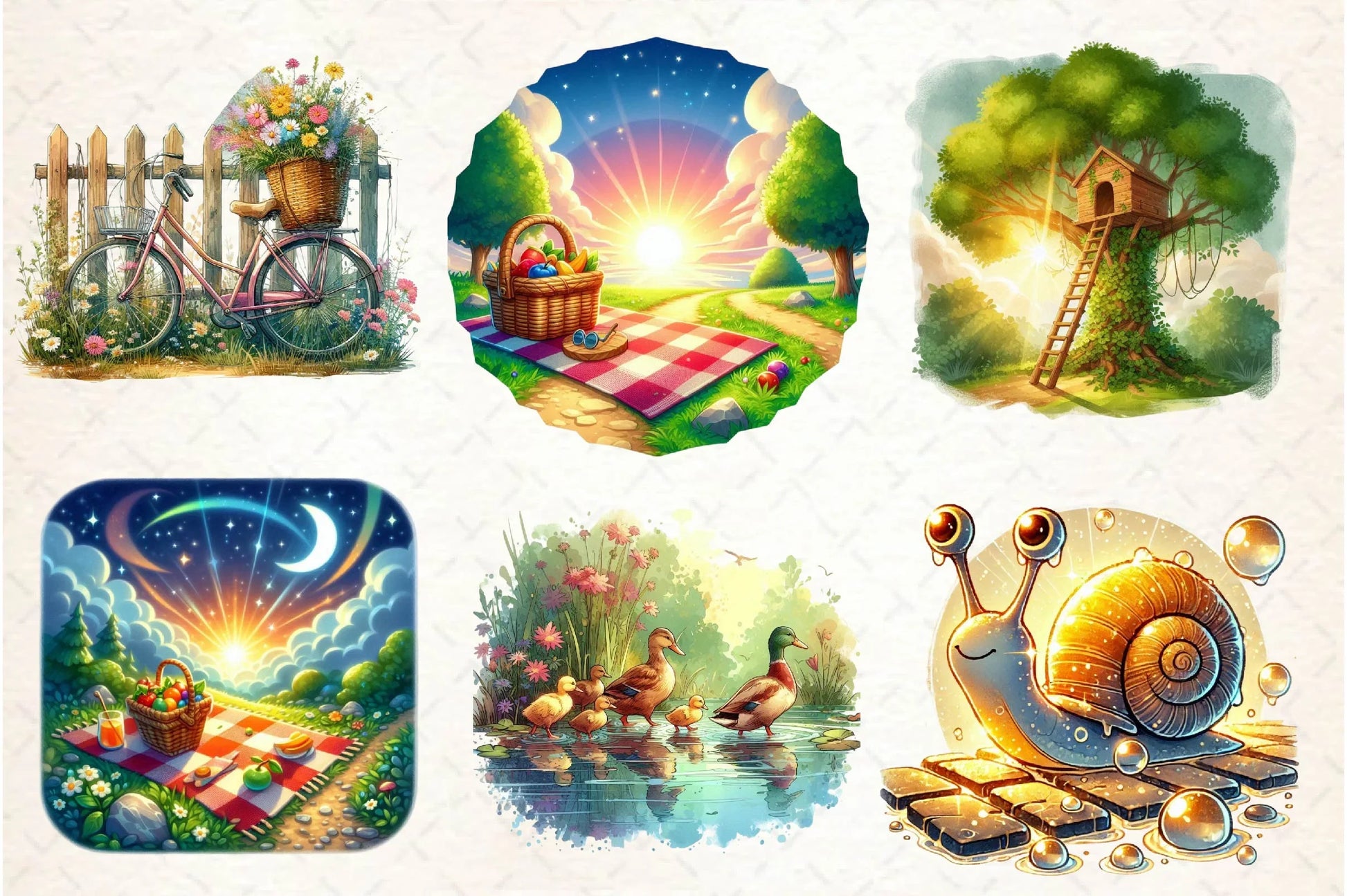 Summer Nature Walk Clipart Bundle 1 - CraftNest - Digital Crafting and Art