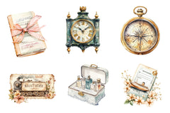 Antique Ivory Travel Clipart Bundle - CraftNest - Digital Crafting and Art