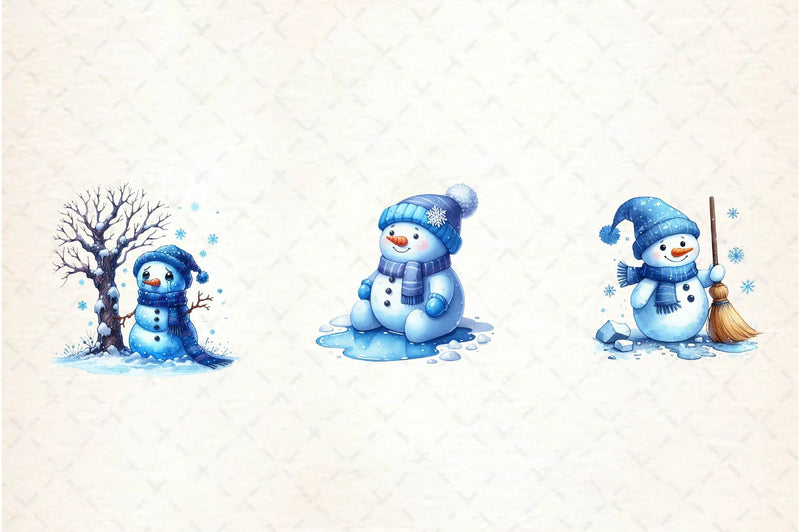 Depression Sad Snowman Clipart Bundle - CraftNest - Digital Crafting and Art