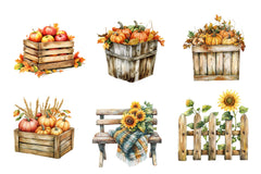 Autumn Garden Clipart Bundle 1 - CraftNest - Digital Crafting and Art