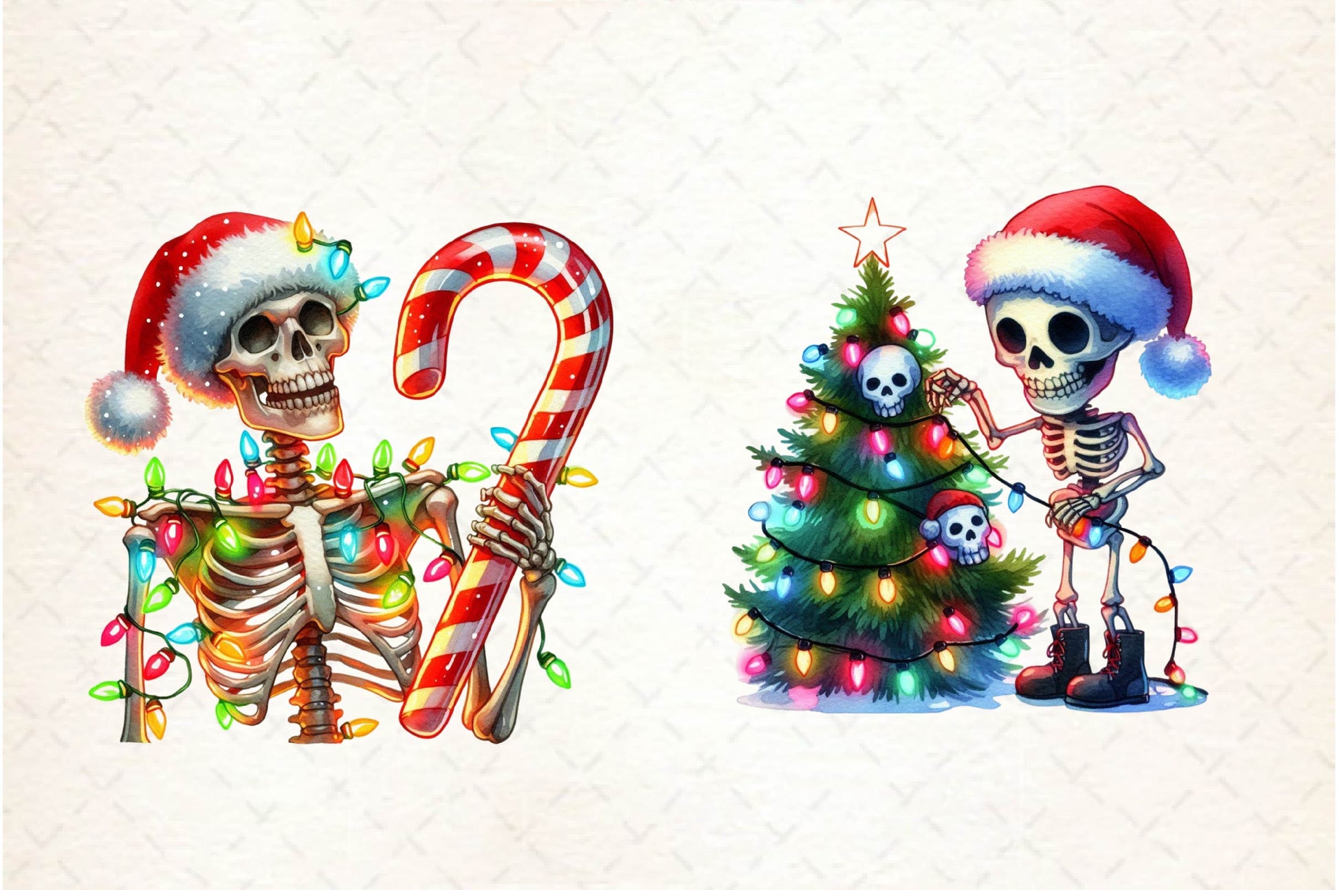 Christmas Skeleton Clipart Bundle 1 - CraftNest - Digital Crafting and Art