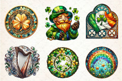 Stained Glass St Patricks Day Clipart Bundle - CraftNest - Digital Crafting and Art