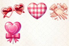 Coquette Valentine Clipart Bundle-1 - CraftNest - Digital Crafting and Art