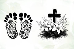 Black And White Easter Day Clipart Bundle - CraftNest - Digital Crafting and Art