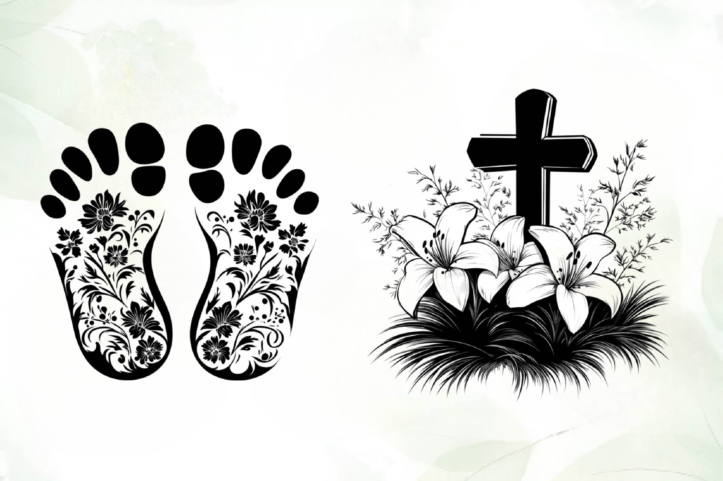 Black And White Easter Day Clipart Bundle - CraftNest - Digital Crafting and Art