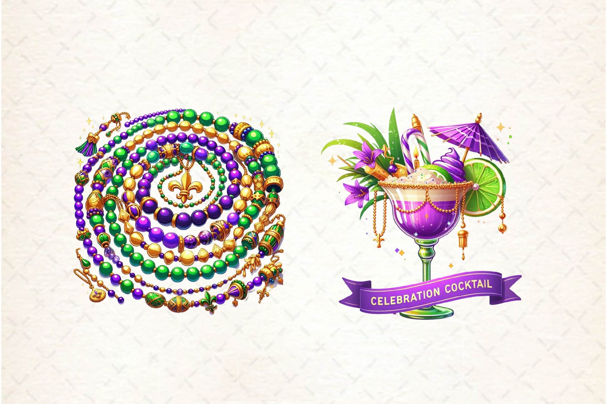 Mardi Gras Clipart Bundle 3 - CraftNest - Digital Crafting and Art