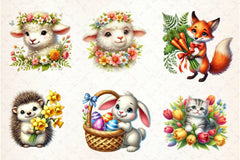 Easter Animals Clipart Bundle 1 - CraftNest - Digital Crafting and Art