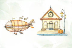 Vintage Travel Clipart Bundle - CraftNest - Digital Crafting and Art