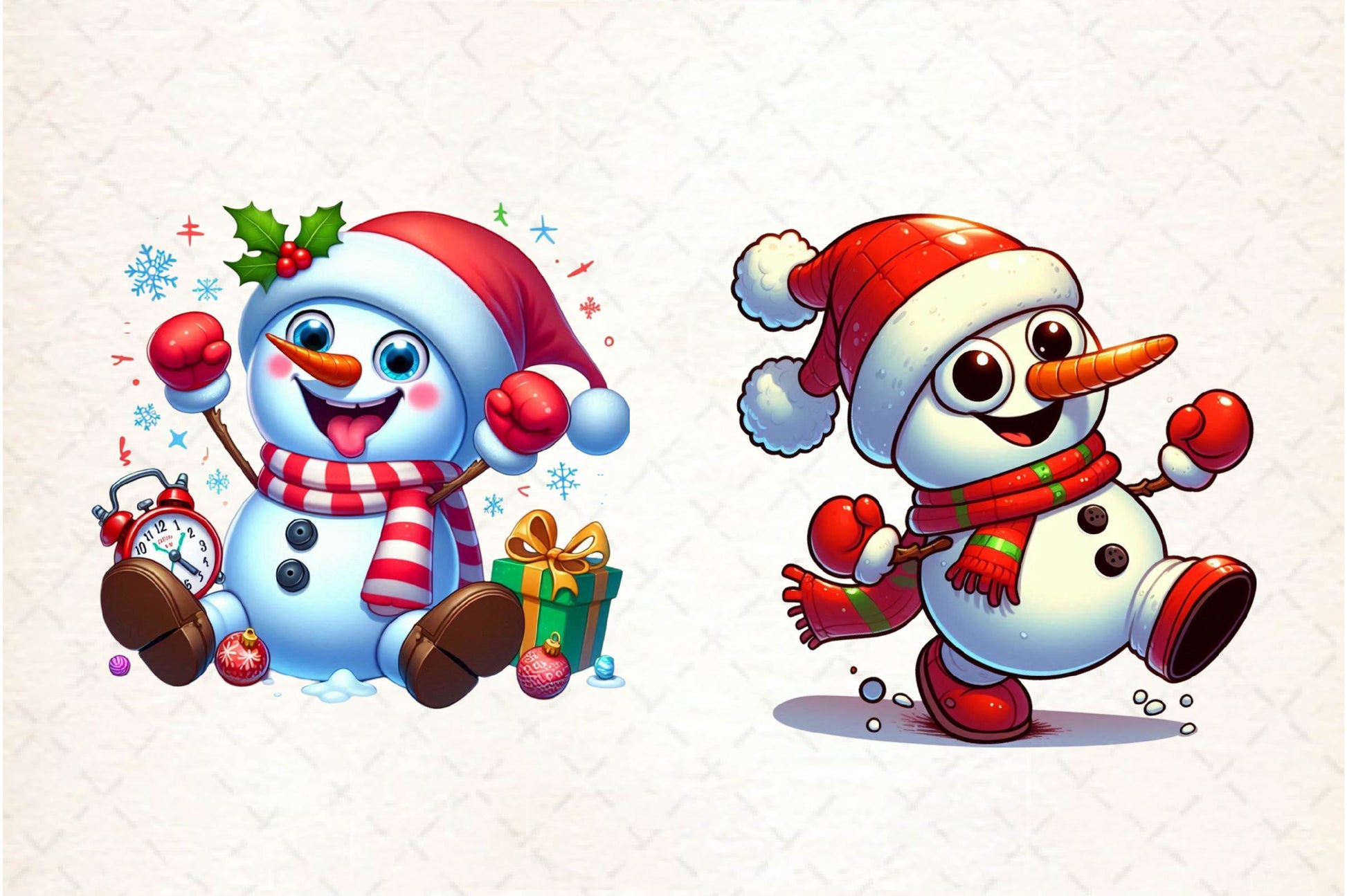 Funny Christmas Snowman Clipart Bundle 1 - CraftNest - Digital Crafting and Art