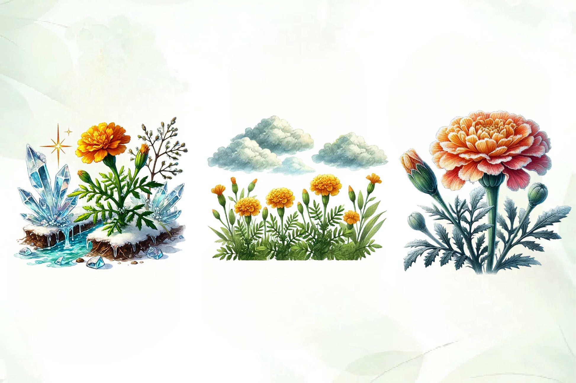 Marigold Chilly Spring Day Clipart Bundle - CraftNest - Digital Crafting and Art