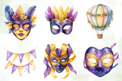 Pastel Mardi Gras Clipart Bundle - CraftNest - Digital Crafting and Art