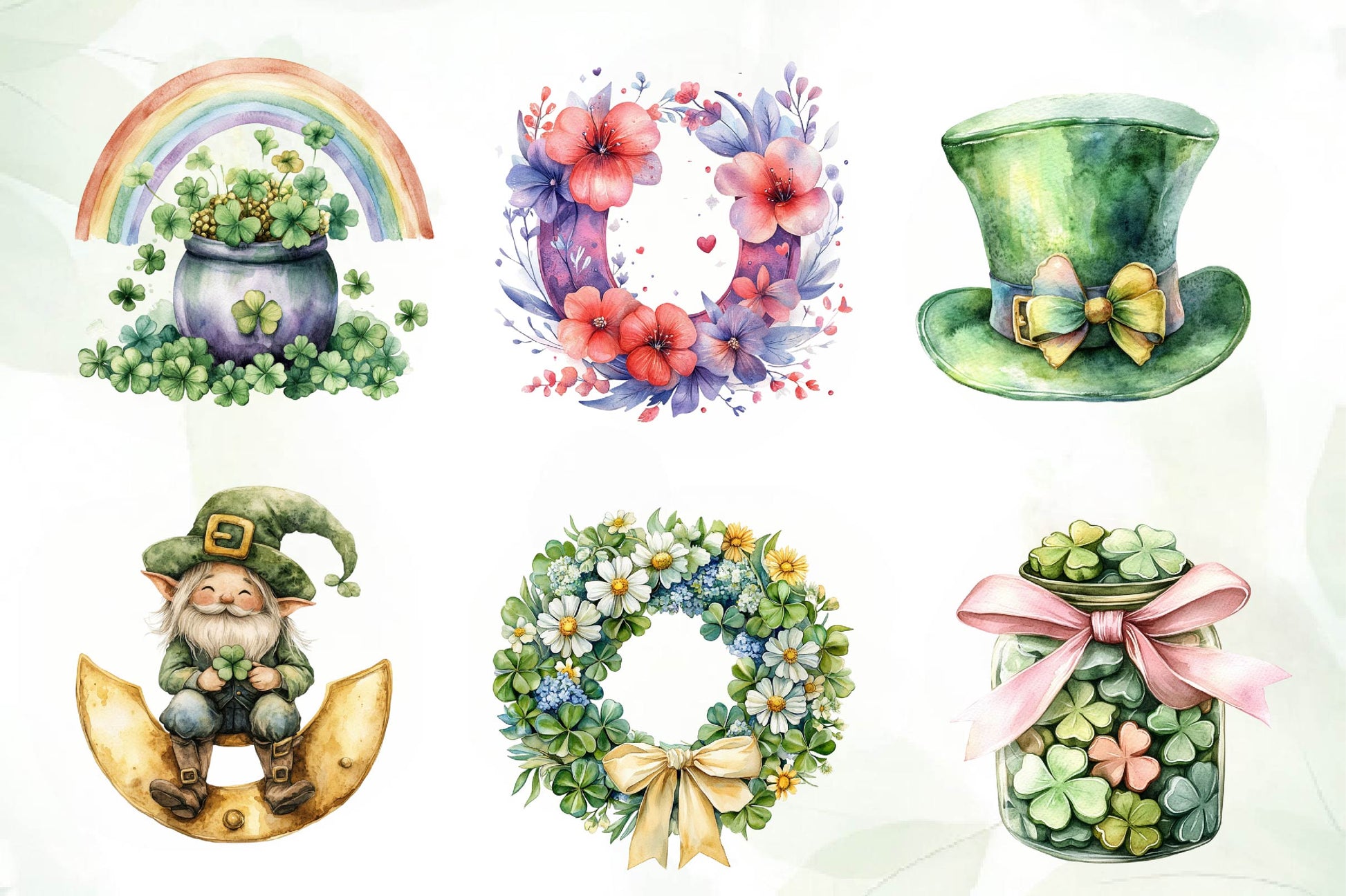 Pastel Patricks Day Clipart Bundle - CraftNest - Digital Crafting and Art