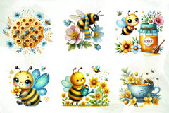 Spring Bees Clipart Bundle 1 - CraftNest - Digital Crafting and Art