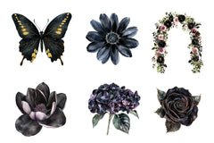 Glitter Luxury Black Spring Clipart Bundle - CraftNest - Digital Crafting and Art