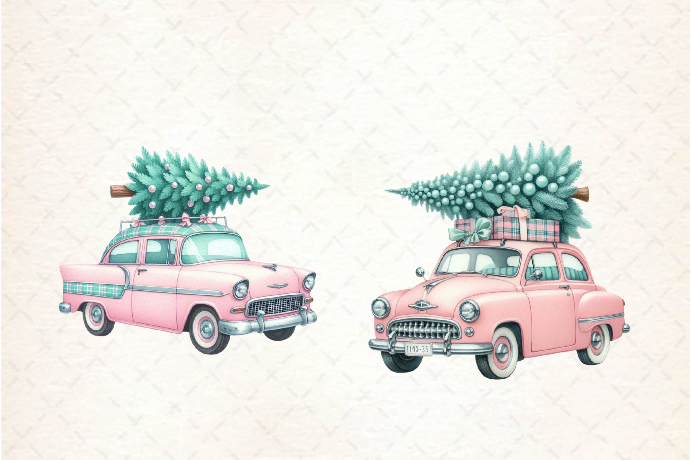 Christmas Car Christmas Tree Clipart Bundle - CraftNest - Digital Crafting and Art