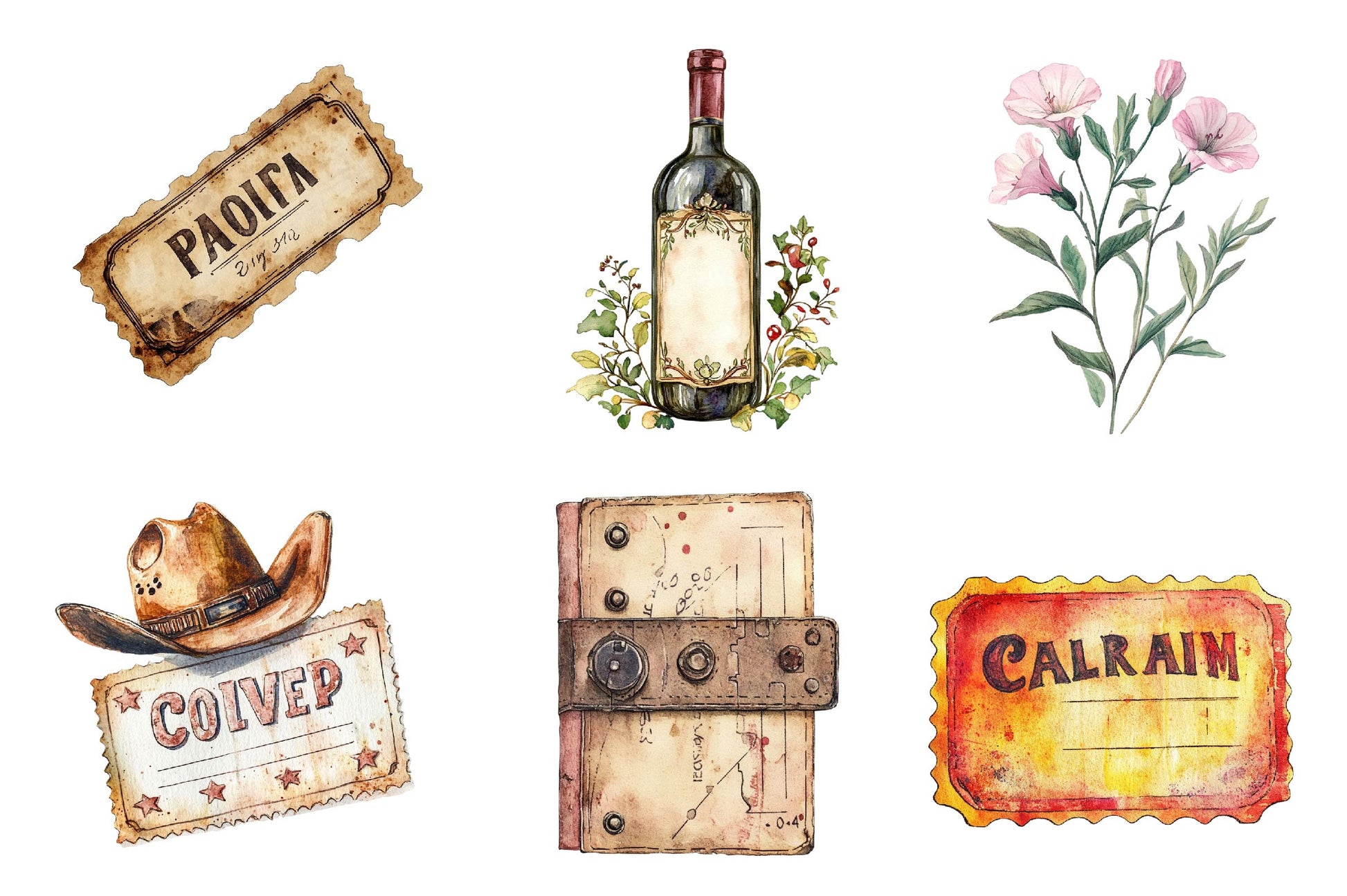 Vintage Old Tickets & Labels Clipart Bundle - CraftNest - Digital Crafting and Art