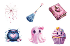 Charm Pink Halloween Clipart Bundle - CraftNest - Digital Crafting and Art