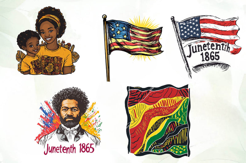 Juneteenth 1865 Black History Month Clipart Bundle - CraftNest - Digital Crafting and Art