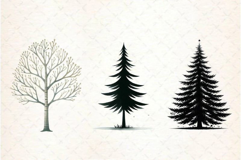 Minimalist Christmas Tree Clipart Bundle - CraftNest - Digital Crafting and Art