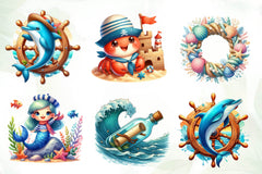 Summer Nautical Collection Clipart Bundle - CraftNest - Digital Crafting and Art