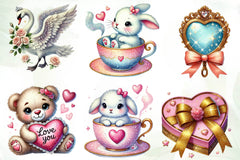 Glitter Coquette Valentines Clipart Bundle - CraftNest - Digital Crafting and Art