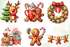 Gingerbread Christmas Clipart Bundle - CraftNest - Digital Crafting and Art