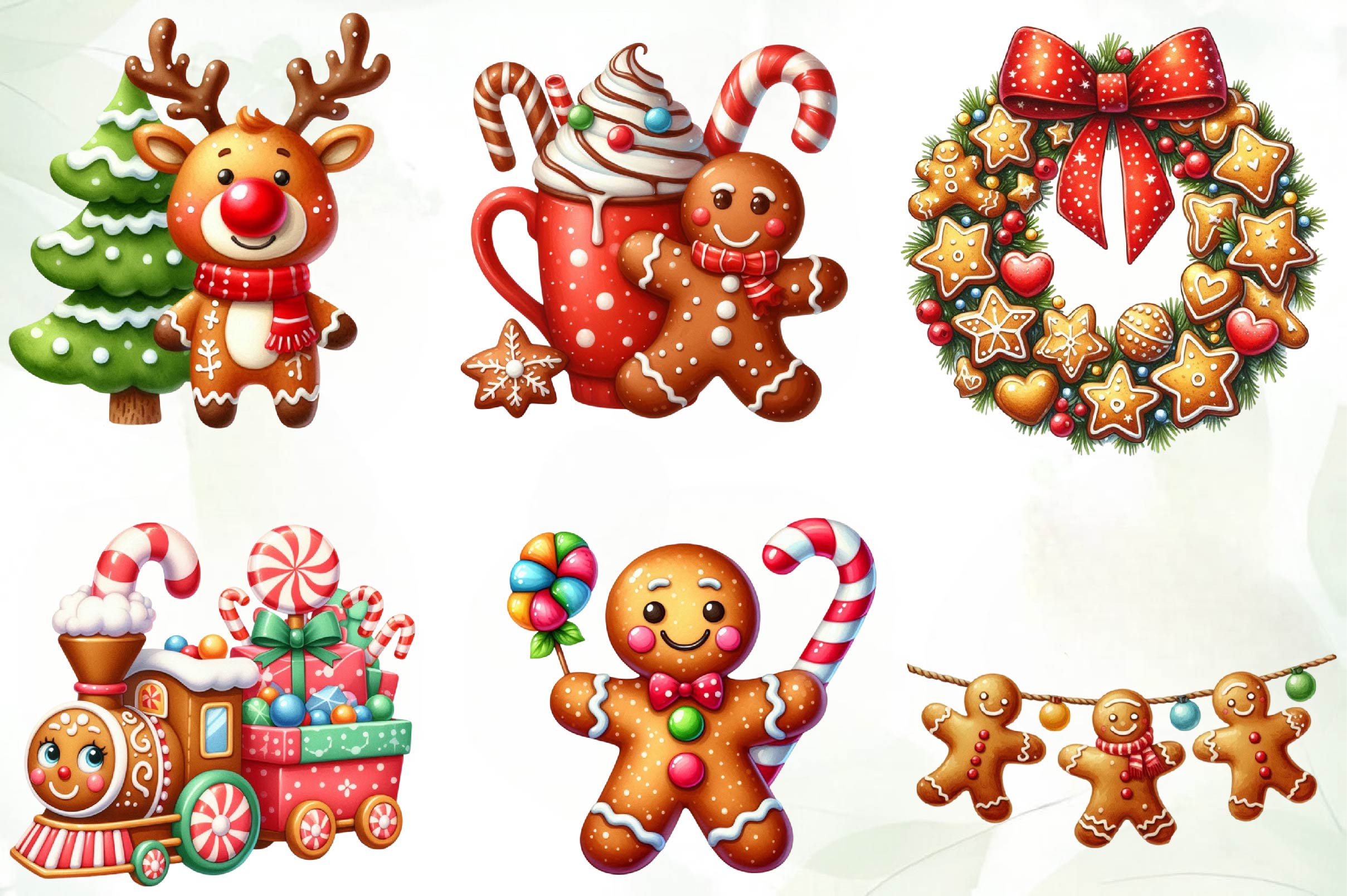 Gingerbread Christmas Clipart Bundle - CraftNest - Digital Crafting and Art