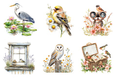 Spring Birdwatching Clipart Bundle - CraftNest - Digital Crafting and Art