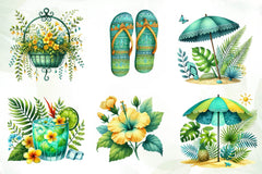 Tropical Spring Clipart Bundle 1 - CraftNest - Digital Crafting and Art