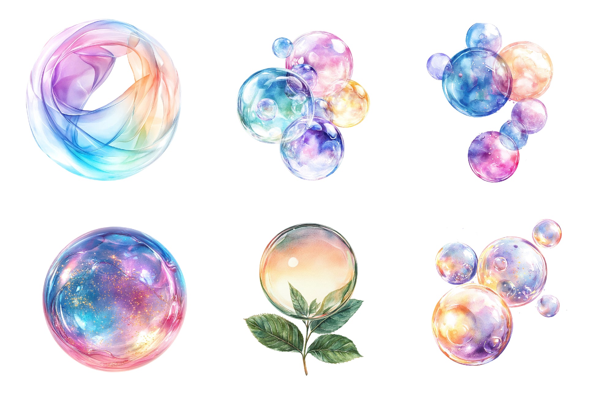 Spring Iridescent Bubble Clipart Bundle - CraftNest - Digital Crafting and Art