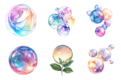 Spring Iridescent Bubble Clipart Bundle - CraftNest - Digital Crafting and Art