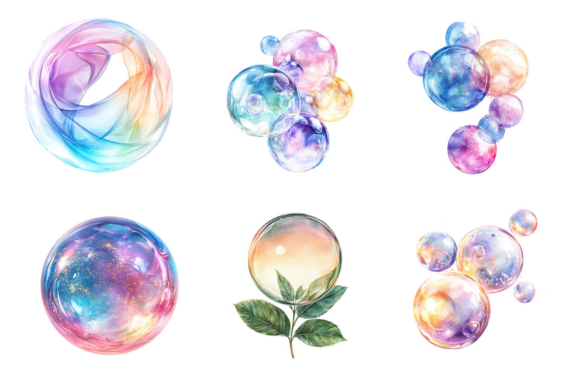 Spring Iridescent Bubble Clipart Bundle - CraftNest - Digital Crafting and Art