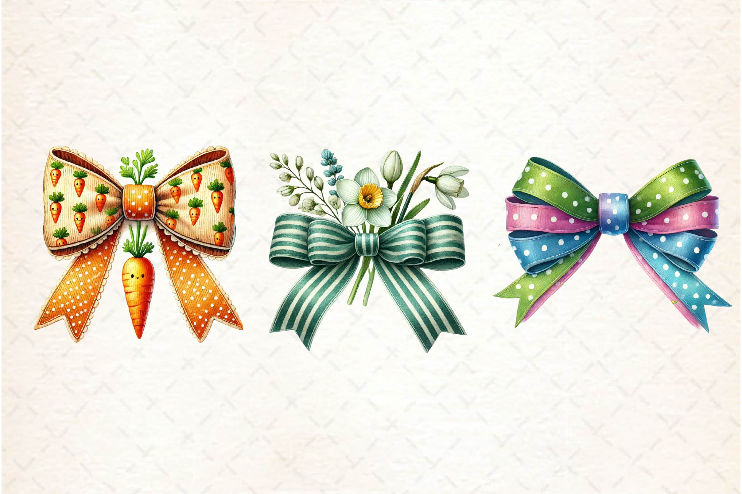 Easter Bow Clipart Bundle 1 - CraftNest - Digital Crafting and Art