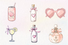 Coquette Coastal Clipart Bundle - CraftNest - Digital Crafting and Art