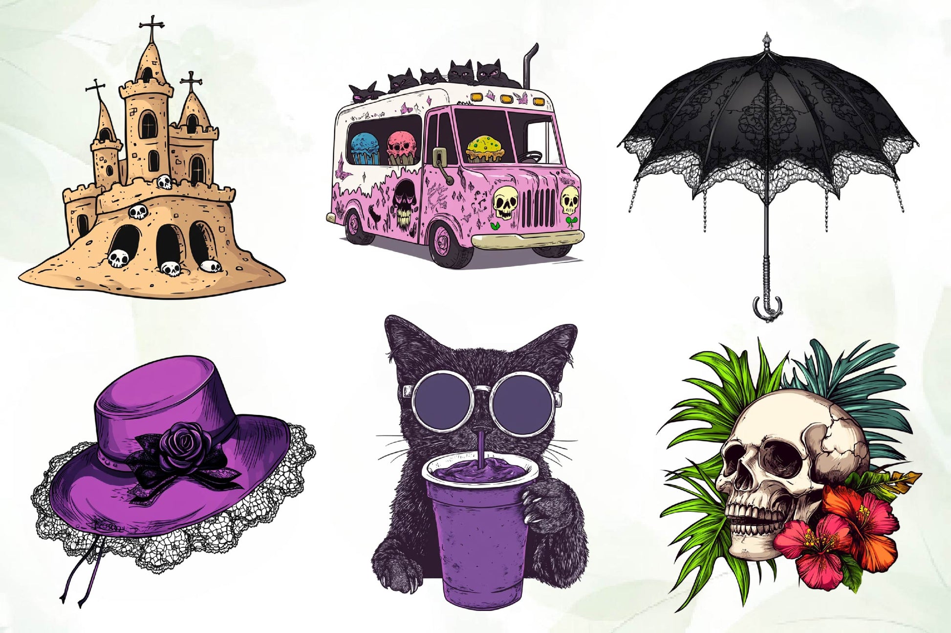 Gothic Summer Clipart Bundle 2 - CraftNest - Digital Crafting and Art