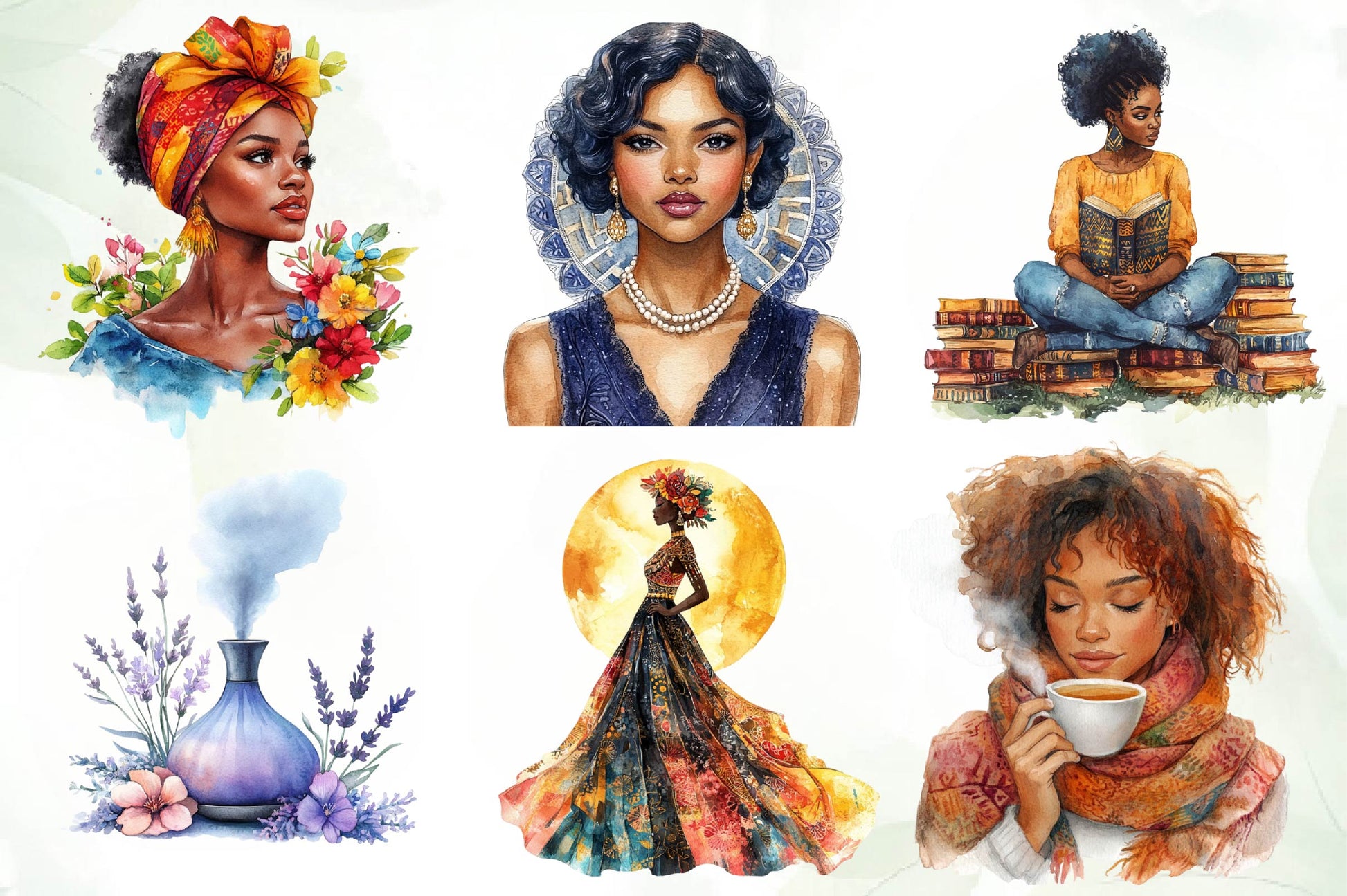 Vintage Black History Month Woman Clipart Bundle - CraftNest - Digital Crafting and Art