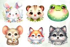 Animals Face Woodland Clipart Bundle - CraftNest - Digital Crafting and Art