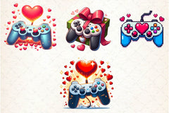 Valentine Game Controllers Clipart Bundle - CraftNest - Digital Crafting and Art