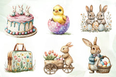 Vintage 1950 Easter Clipart Bundle 1 - CraftNest - Digital Crafting and Art