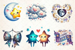 Celestial Valentine Clipart Bundle - CraftNest - Digital Crafting and Art