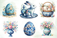 Chinoiserie Easter Clipart Bundle 2 - CraftNest - Digital Crafting and Art