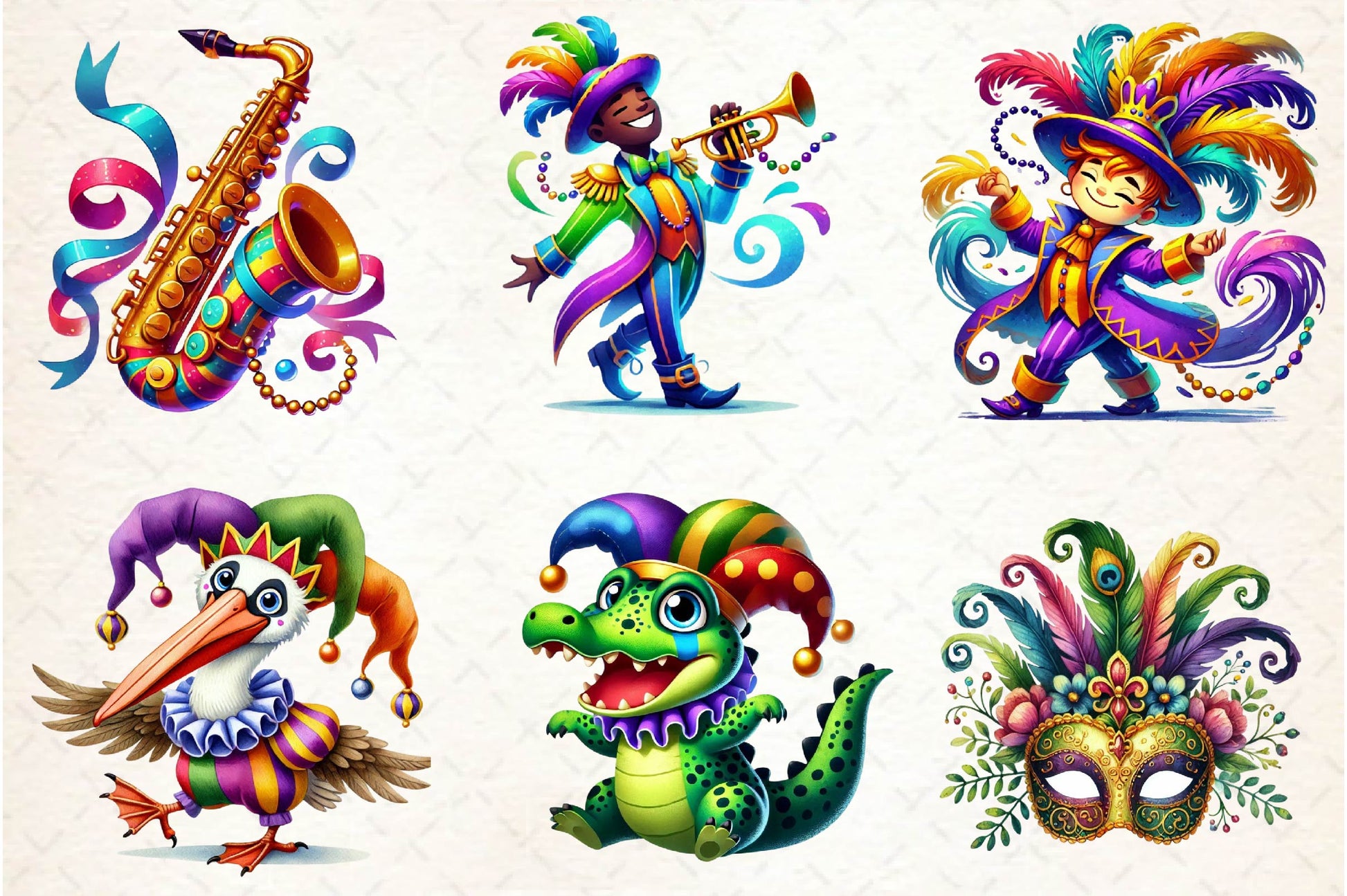 Mardi Gras Clipart Bundle 1 - CraftNest - Digital Crafting and Art
