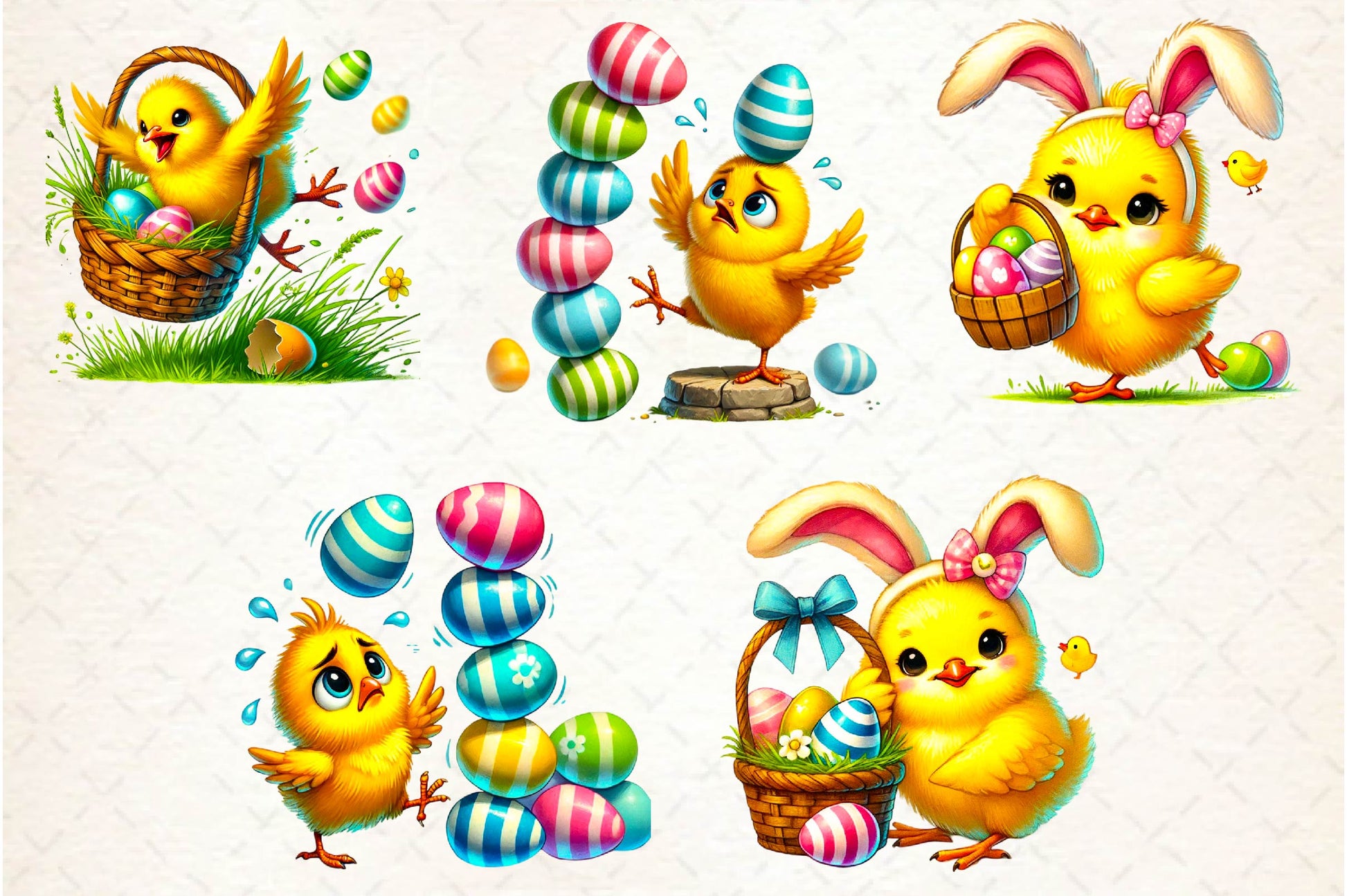 Easter Funny Chick Clipart Bundle - CraftNest - Digital Crafting and Art