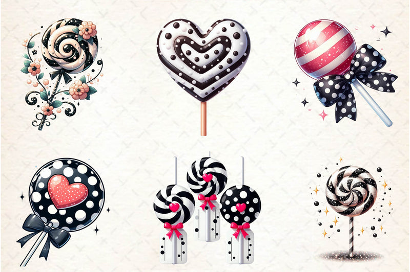 Valentine Lollipops Clipart Bundle - CraftNest - Digital Crafting and Art