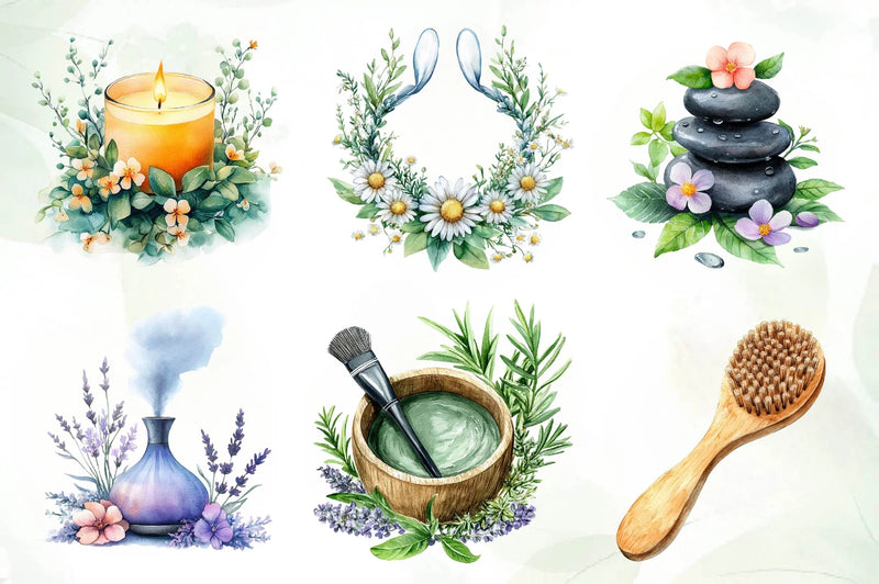 Spring Spa Day Clipart Bundle - CraftNest - Digital Crafting and Art